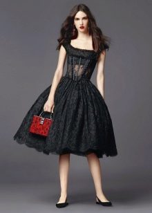 Lush dress in retro style evening