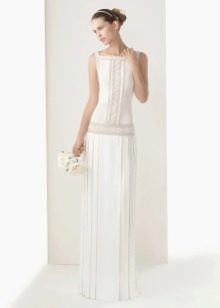 Retro style dress white