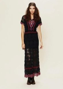 Floor-length hippie dress