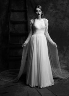 Cape with sleeves for a wedding dress