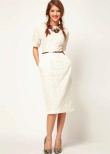 Short straight wedding dress