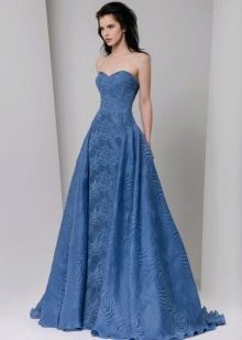 Blue fitted dress