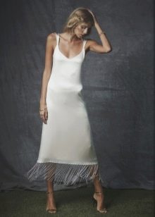 Fitted midi dress white