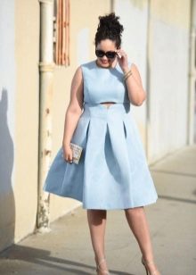 Fitted dress for full a-line