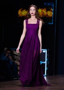 Violet lace fitted dress