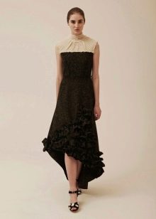 Winter dress knitted hi-lo