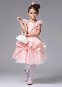 Lush short dress for girls pink