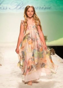 Summer dress for girls from chiffon