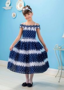 Summer dress for a girl in a marine style