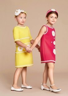Summer straight dress for girls 5-8 years old
