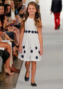 Summer a-line dress for girls 5-8 years old