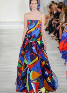 Fashionable colored bandeau dress for the spring-summer 2016 season