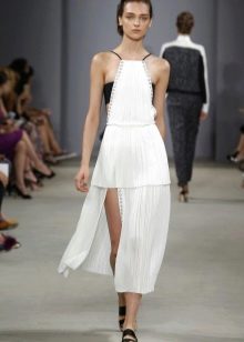 Fashionable white dress of the spring-summer 2016 season