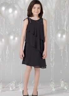 Elegant evening dress for girls tiered