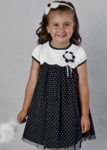 Elegant polka-dot a-line dress for girls