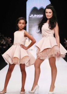 Elegant fluffy mini dress for girls