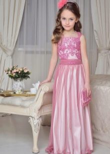 Elegant prom dress for girls on the floor