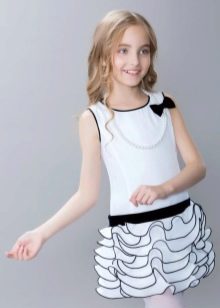 Elegant dress for girls white and black
