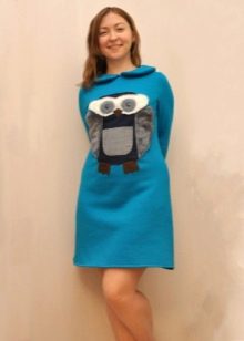 appliqué jersey dress