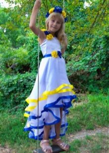 Dress short in front long in back for a girl of 11 years old