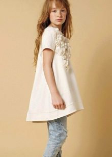 Dress for girls 10-12 years old asymmetric