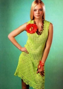 Crochet knitted dress for a teenager
