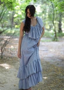 check cambric dress