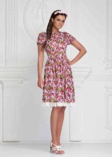 floral-print cambric dress