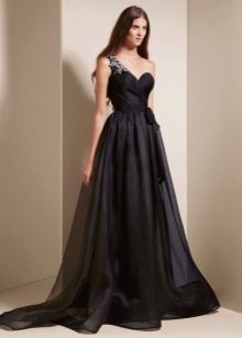robe de soirée en organza noir