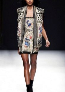 brocade mini dress