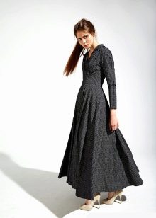 dark poplin dress