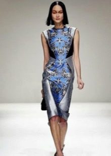 satin catwalk dress