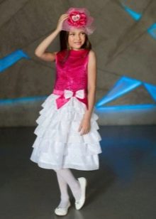 Red and white dress for 4th grade prom