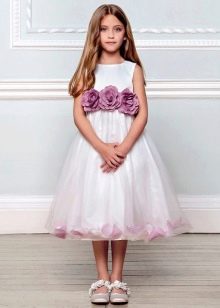Grade 4 white dress with a belt