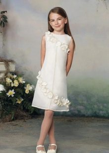 White Straight Prom Dress Grade 4