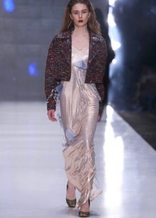 Jacket for a beige dress on the floor