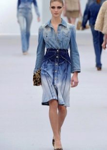Bag for a short denim shirt dress