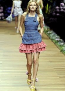 Denim pinafore dress