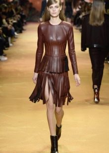 Shoes for brown leather dress with sleeves
