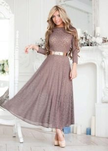 Lace dress belt in retro style