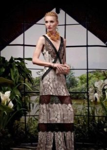 accessories for lace printed evening dress