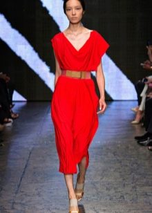 Oversized midi dress belt