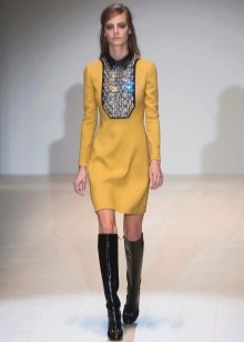 Boots for a winter shirt dress