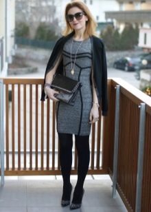 Tight tights for a gray dress