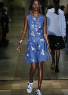 Sneakers for a blue dress