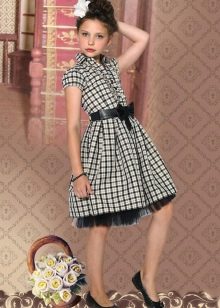 School plaid dress for girls