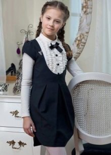 School dress for girls short sleeve short