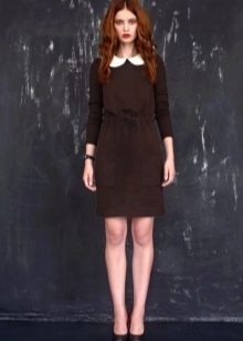 Collar School Sheath Dress for Girls