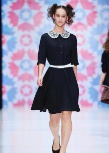 School dress for girls with a half-sun skirt