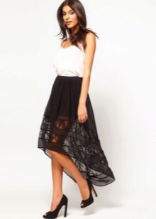 Asymmetric chiffon skirt